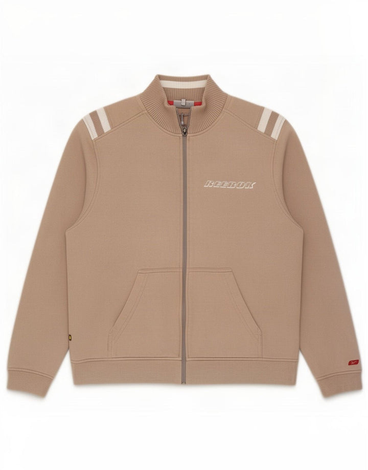 Giacca da tuta da donna Reebok UK 14 cotone beige medio