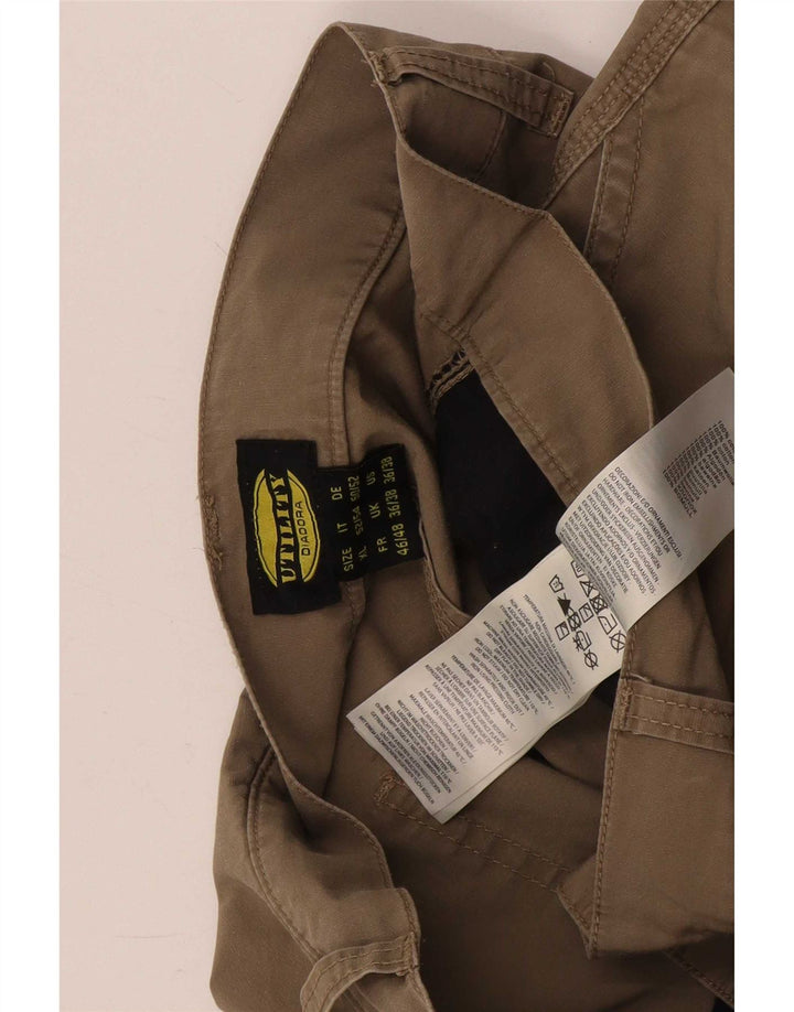 Pantaloncini cargo da uomo Diadora XL W38 in cotone beige