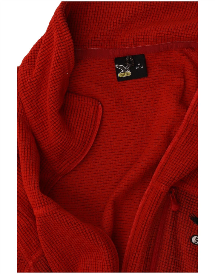 Giacca in pile da uomo SALEWA EU 52 XL Rossa