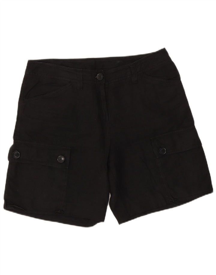 Pantaloncini cargo da uomo Cerruti 1881 W32 lino medio nero