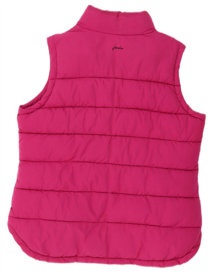 Gilet imbottito da donna Joules UK 14 grande poliestere rosa