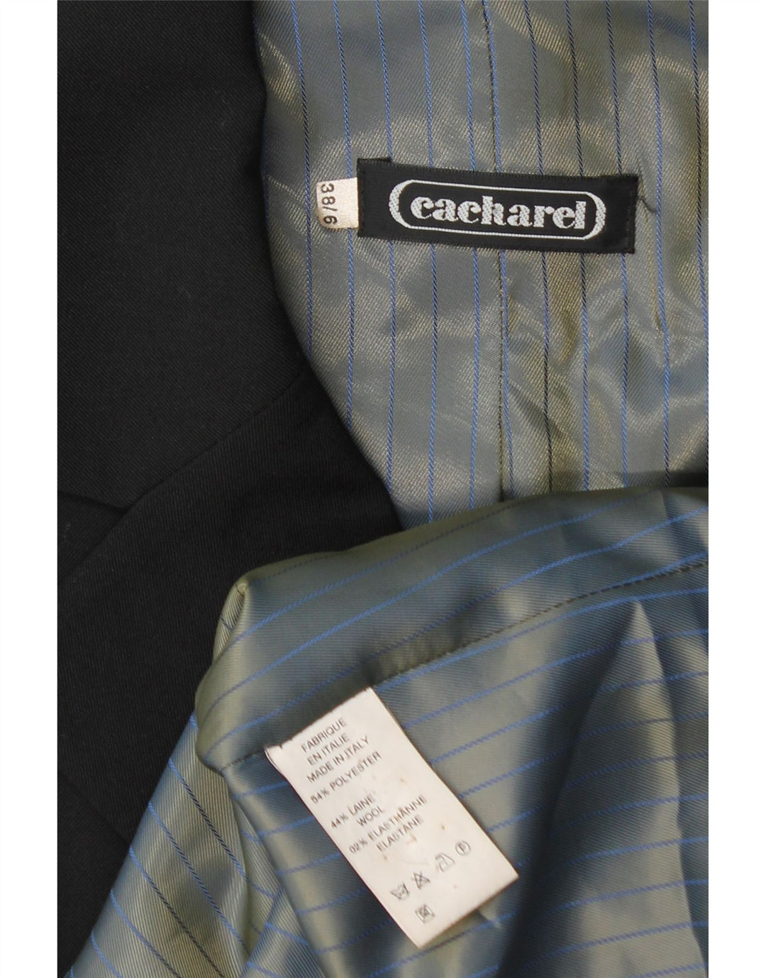 Giacca blazer doppiopetto da donna Cacharel IT 38 XS poliestere nero