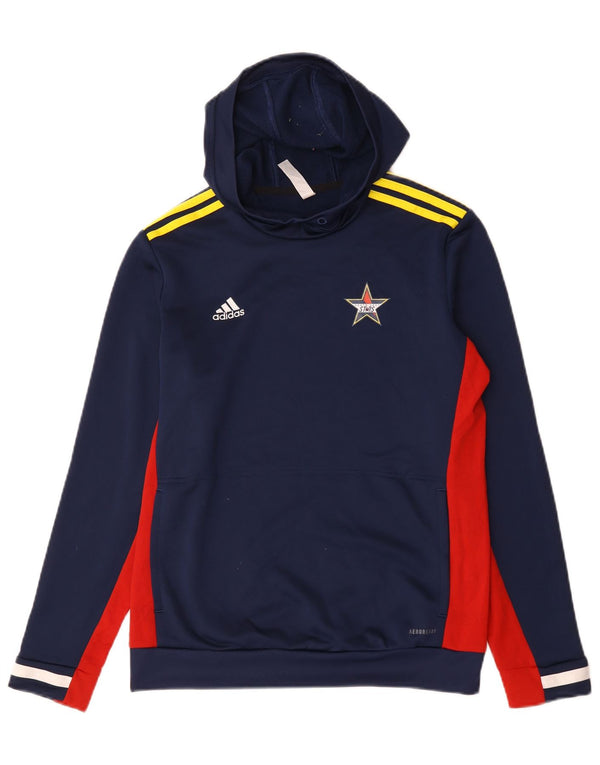 Felpa con cappuccio da donna Adidas South East Stars UK 12/14 medio blu navy
