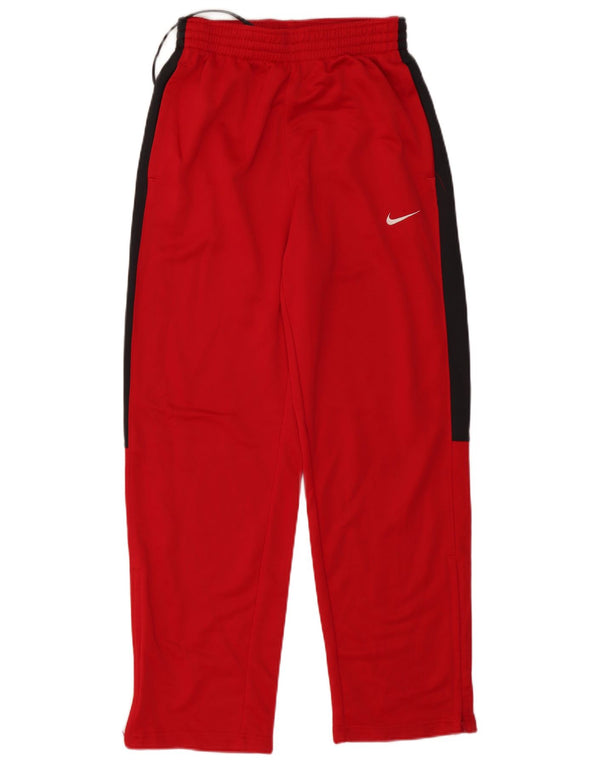 Pantaloni da tuta da uomo NIKE Dri Fit Small in poliestere color block rosso