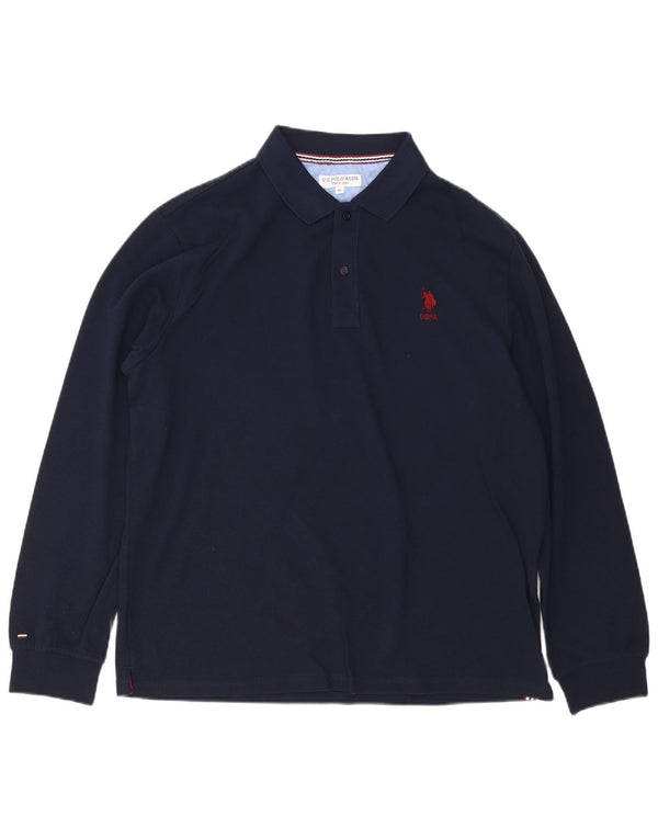 Polo Assn. Camicia a maniche lunghe da uomo XL in cotone blu navy
