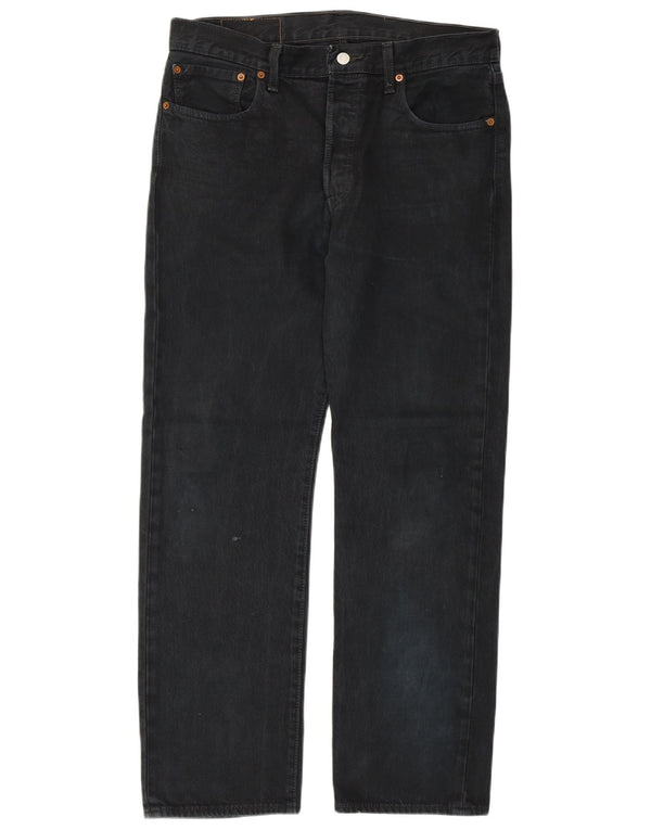 Levi's Uomo 501 Jeans dritti W33 L30 Cotone Nero