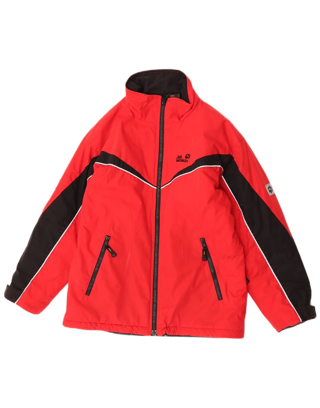 Giacca a vento da ragazzo Jack Wolfskin 11-12 anni Poliestere color block rosso