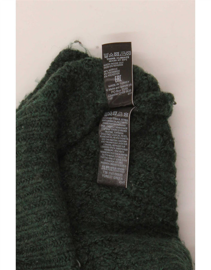 Maglione maglione a collo alto da donna Marks & Spencer UK 14 Verde medio
