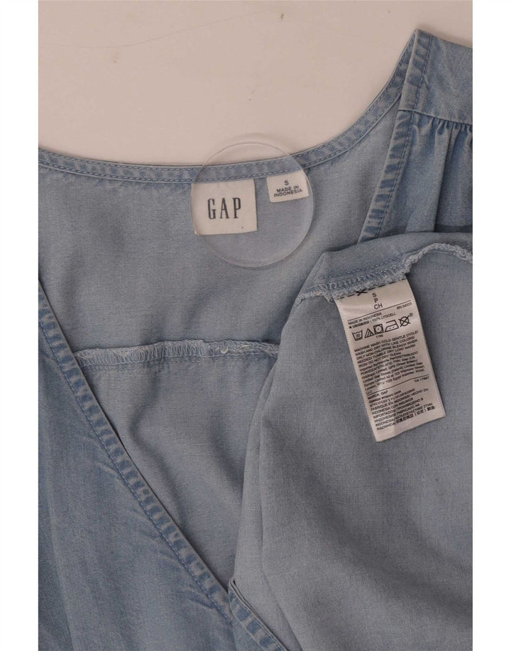 Abito in denim oversize da donna Gap UK 10 Piccolo Lyocell blu