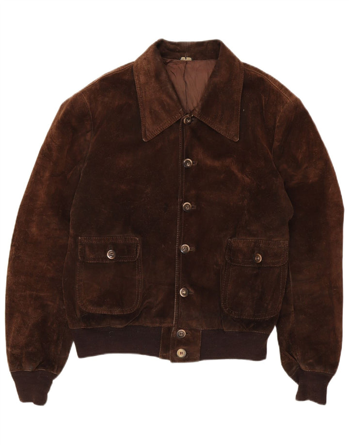 Bomber Uomo In Pelle Scamosciata Bignami IT 54 2XL Marrone