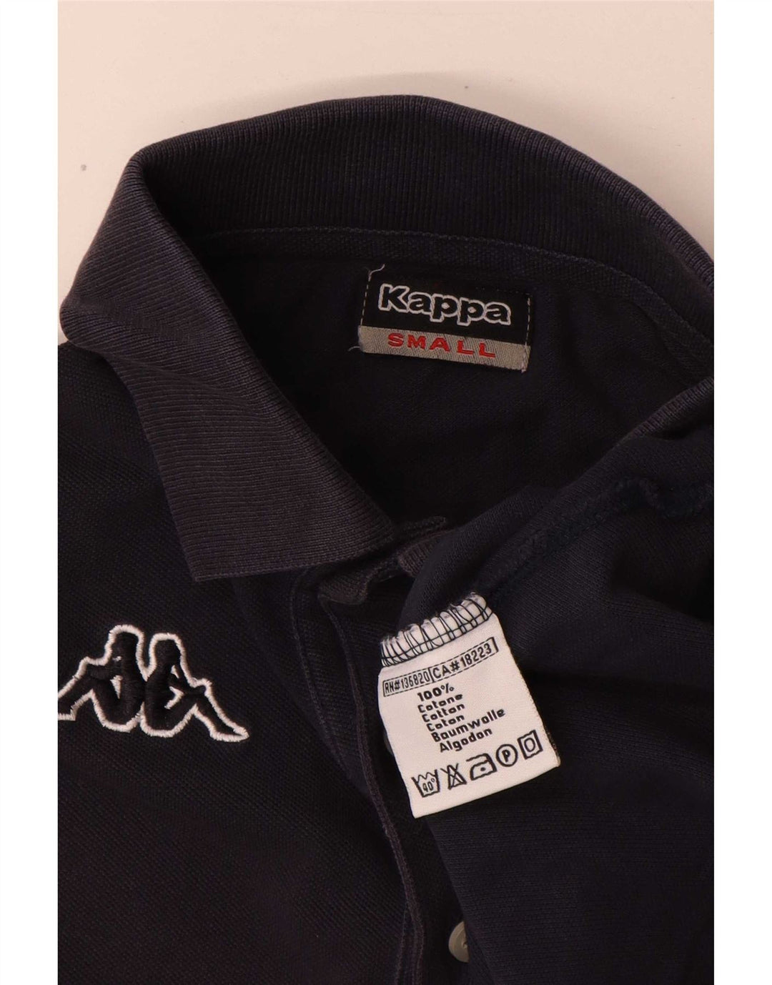 Polo Kappa Uomo Small Blu Navy in cotone