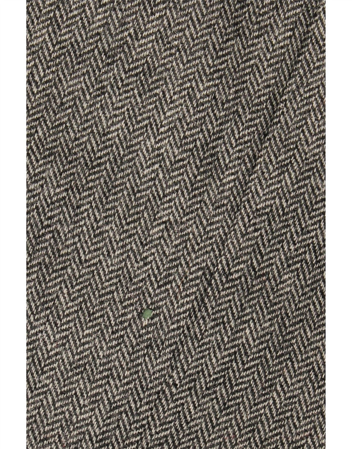 Giacca blazer da uomo a 3 bottoni H.MOSER EU 54 2XL lana a spina di pesce grigia