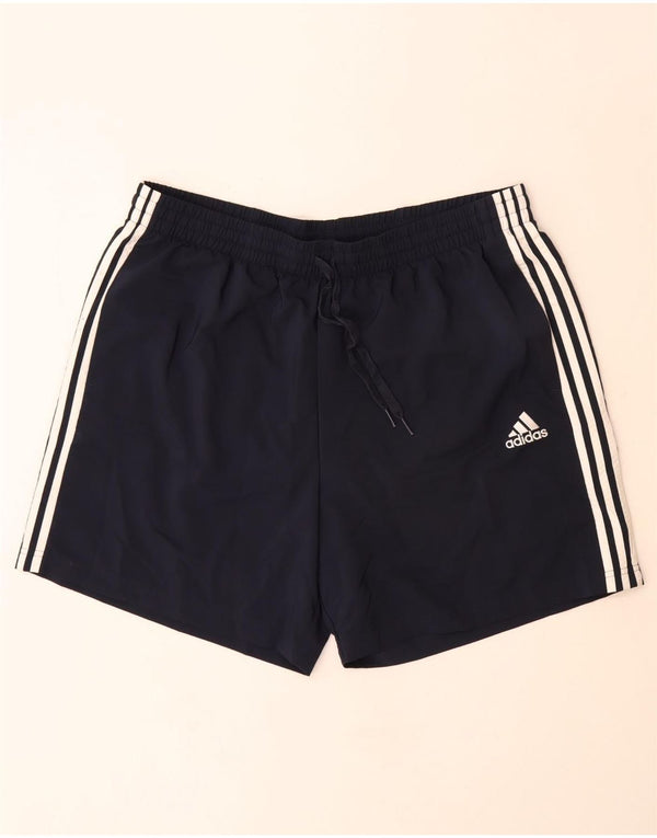 Pantaloncini sportivi da uomo Adidas 2XL poliestere blu navy