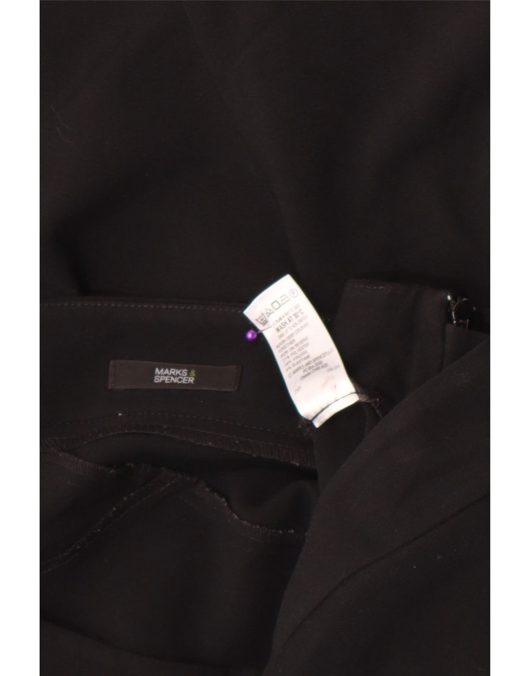 Gonna a tromba da donna Marks & Spencer UK 14 Large W32 Poliestere nero