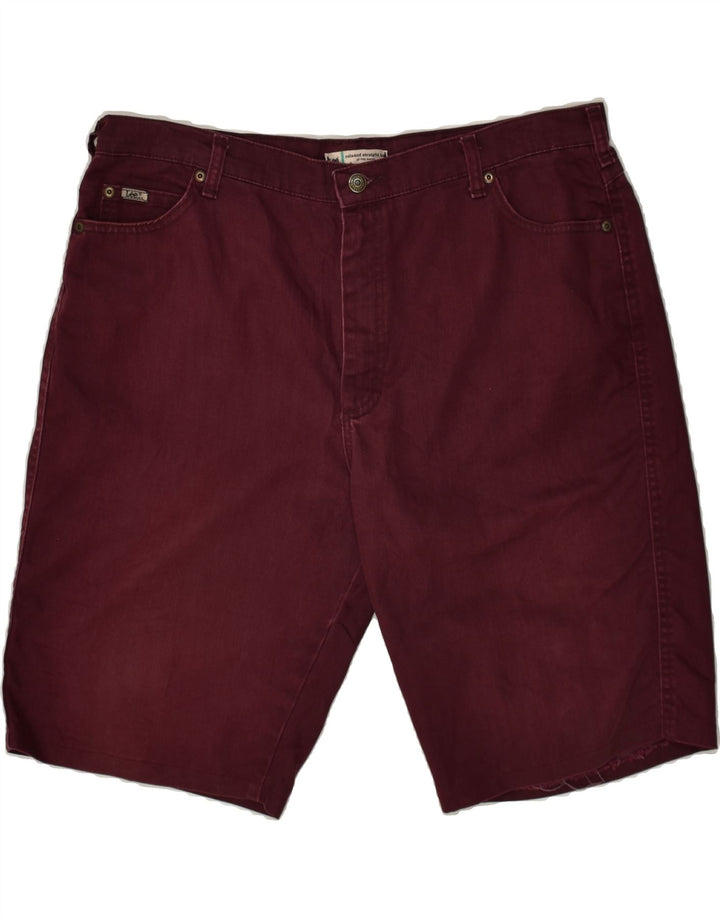 LEE Womens Casual Shorts US 18 2XL W38 Burgundy Cotton | Vintage Lee | Thrift | Second-Hand Lee | Used Clothing | Messina Hembry 