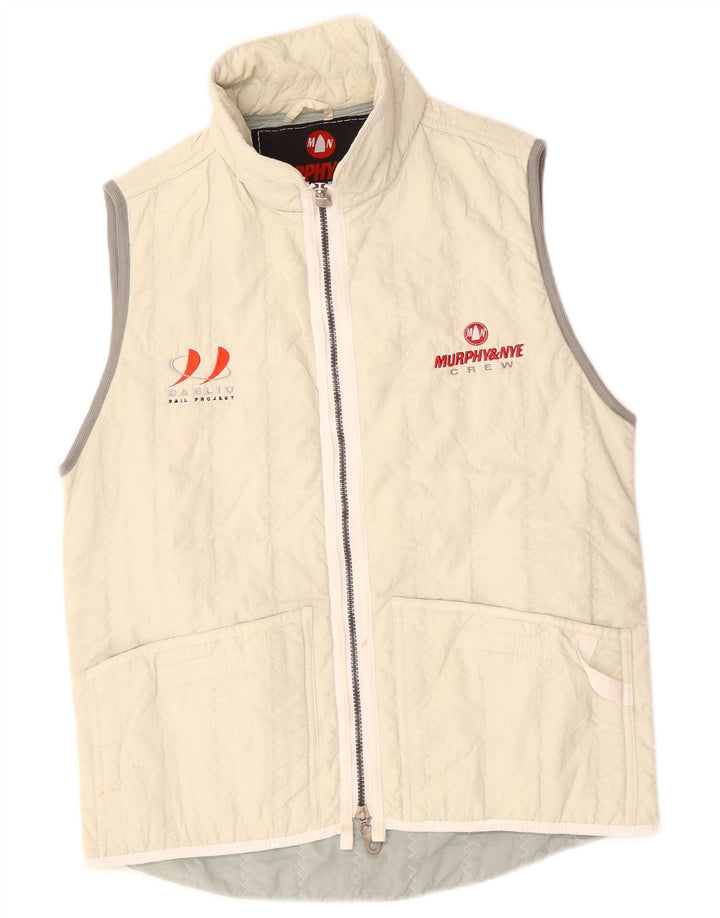 Gilet da uomo Murphy & Nye UK 38 medio bianco sporco in poliammide