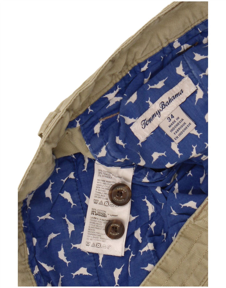 TOMMY BAHAMA Pantaloncini cargo da uomo W34 Large in cotone kaki