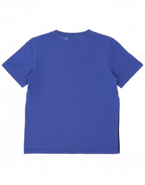 T-shirt grafica da ragazzo Adidas Top 11-12 anni in cotone color block blu