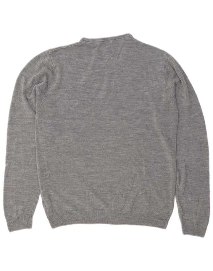 Maglione maglione girocollo vestibilità regolare da uomo Marks & Spencer grande grigio