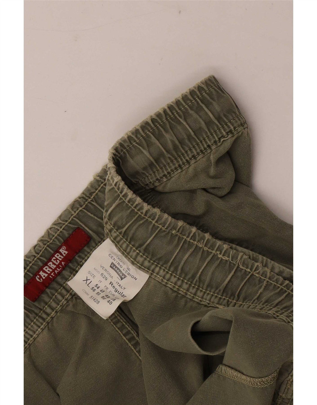 Pantaloncini chino regolari da uomo Carrera XL W38 cotone kaki