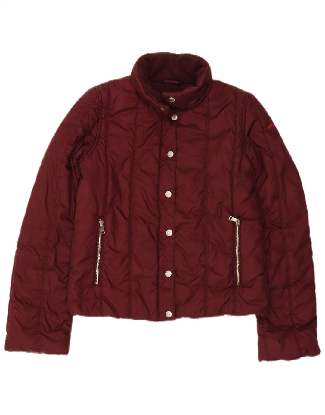Giacca imbottita da donna Guess UK 10 piccola in nylon bordeaux