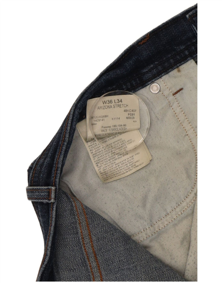 Pantaloncini di jeans da uomo Wrangler W36 grandi in cotone blu