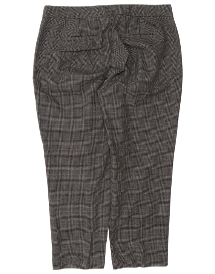 Pantaloni corti da donna Marks & Spencer UK 14 Large W34 L25 a quadri grigi