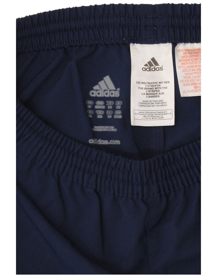 Pantaloncini sportivi Adidas da ragazzo 11-12 anni in poliestere blu navy