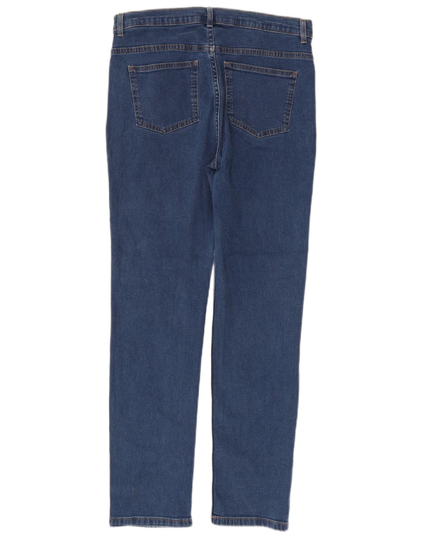 Jeans dritti da donna Marks & Spencer UK 12 medio W32 L30 cotone blu