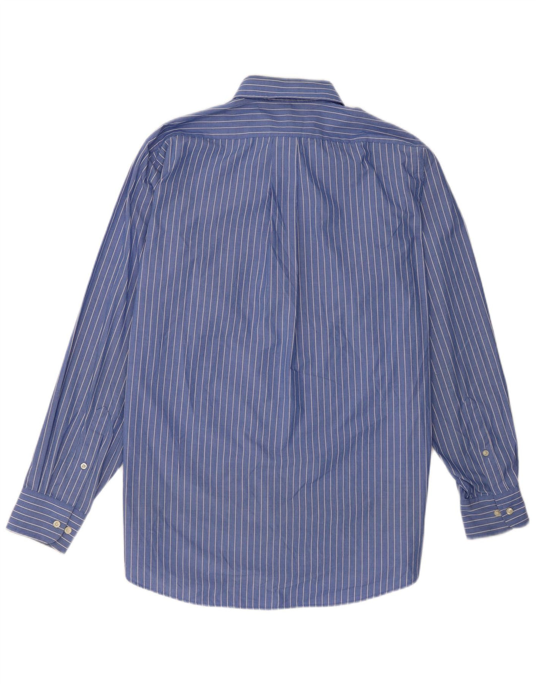 Camicia da uomo Chaps taglia 15 1/2 cotone gessato blu medio