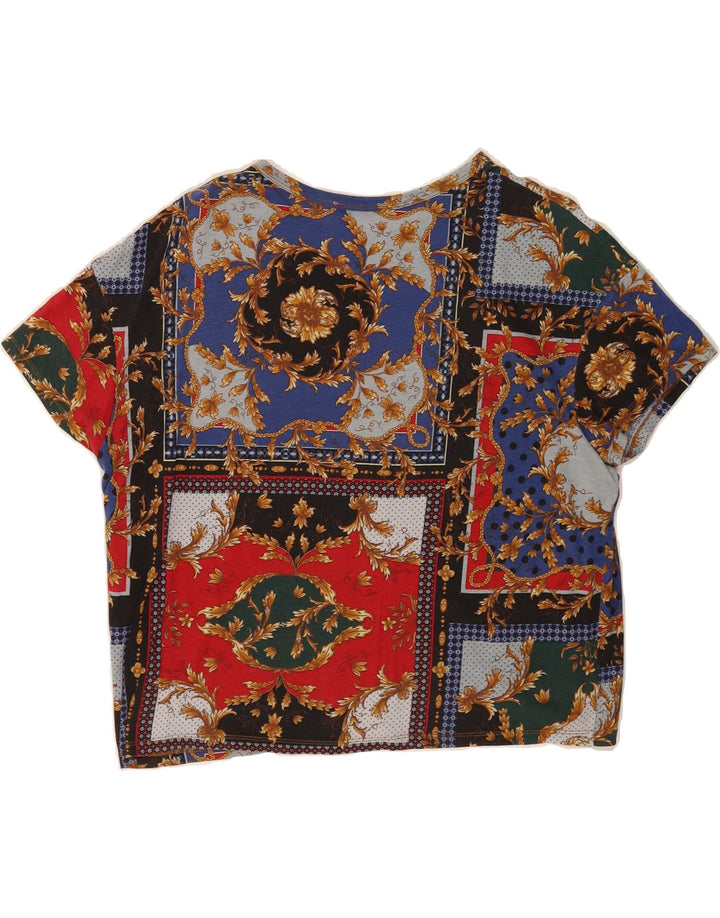 ZARA Womens Oversized T-Shirt Top UK 14 Medium Multicoloured Paisley Vintage Zara and Second-Hand Zara from Messina Hembry 