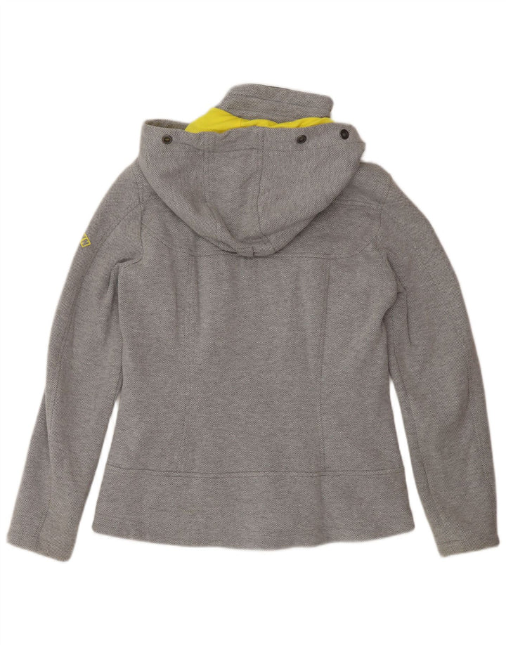 Wellensteyn Bomber con cappuccio grafico da uomo UK 10 piccolo cotone grigio