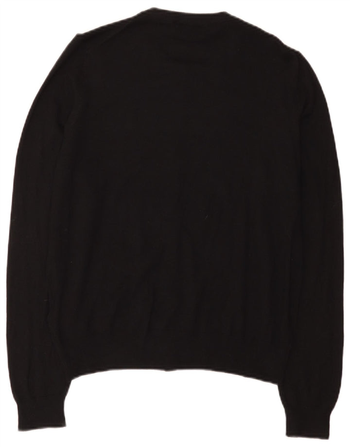 Maglione cardigan da donna Marks & Spencer UK 14 grande viscosa nera