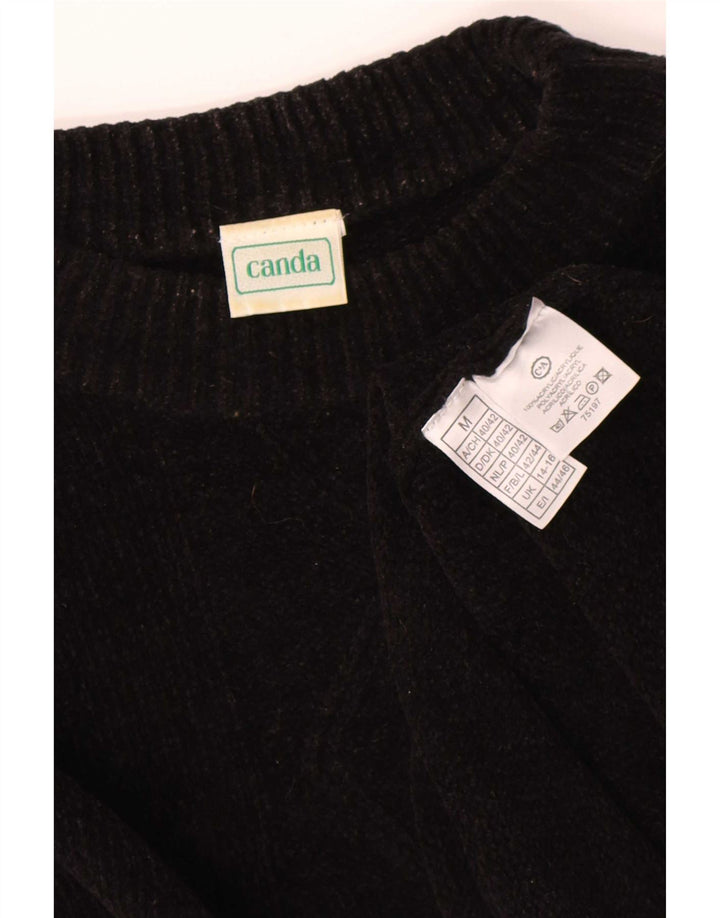 Maglione maglione oversize da donna con collo dolcevita Canda UK 14/16 Medio Nero