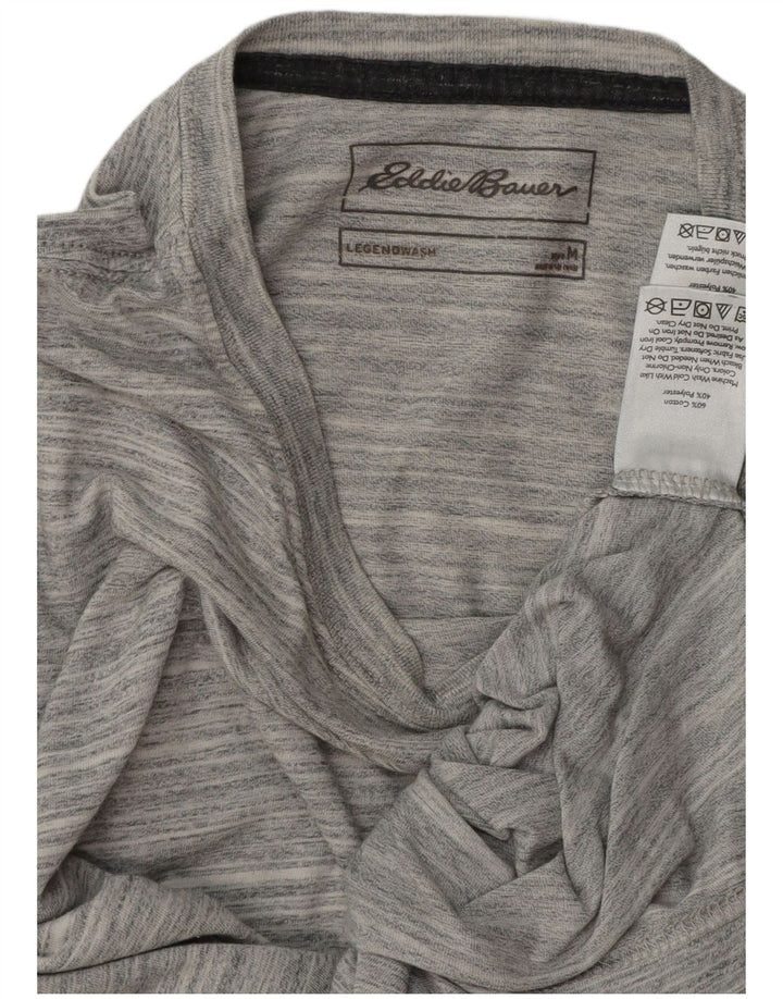 T-shirt da uomo EDDIE BAUER Top in cotone gessato grigio medio