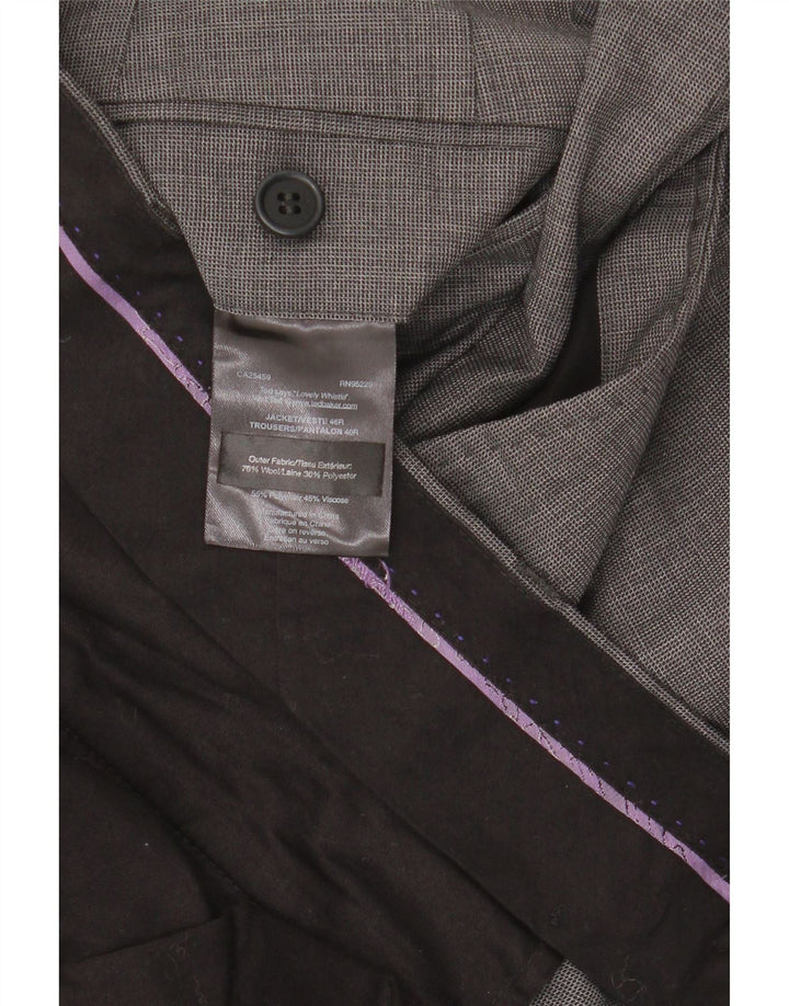 Pantaloni da abito dritti da uomo TED BAKER W40 L32 Lana grigia
