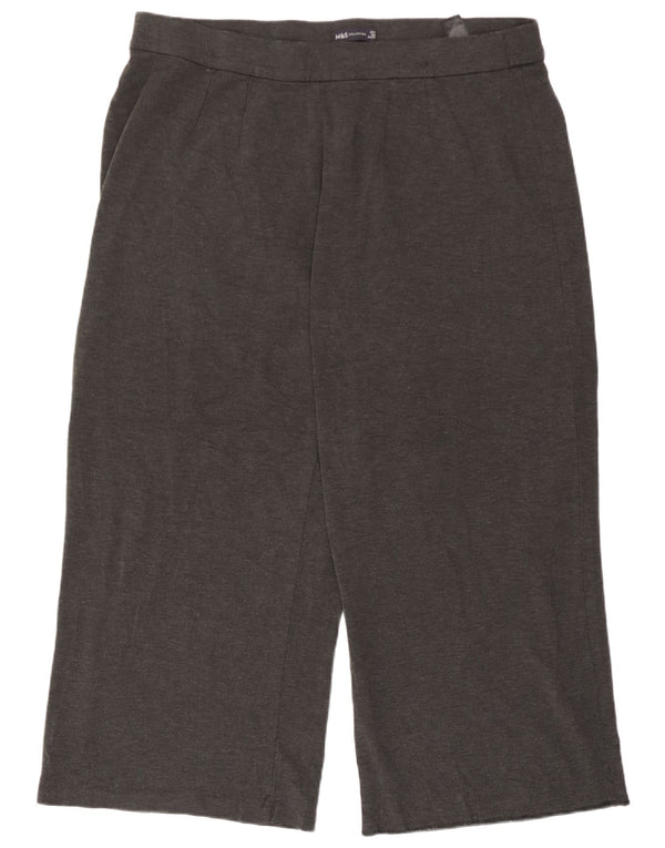 Pantaloni da tuta corti Marks & Spencer da donna UK 22 3XL Viscosa grigia