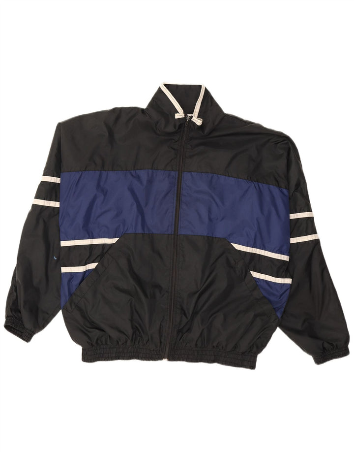 Giacca da tuta da uomo VERTICAL in nylon color block medio nero
