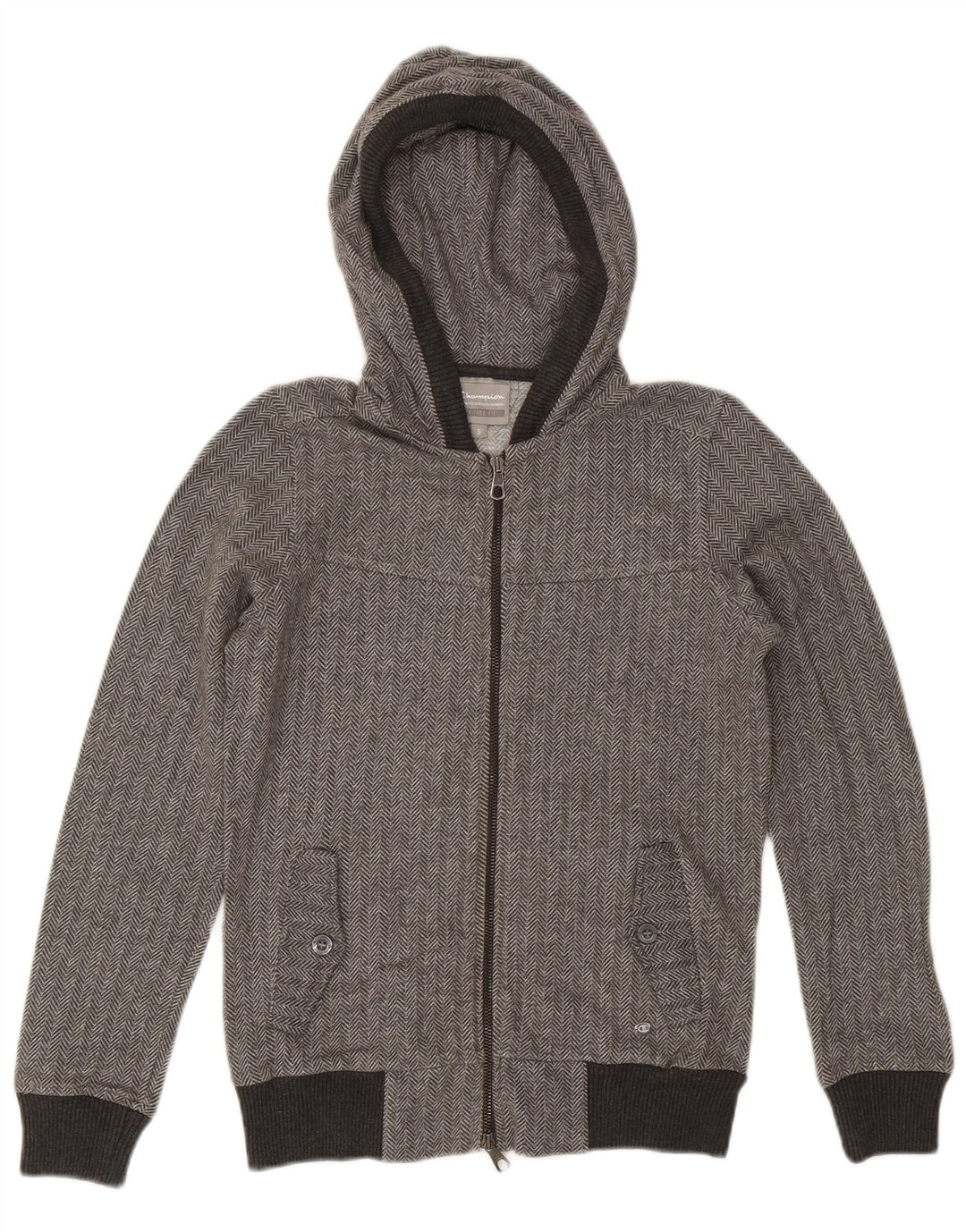 Maglione con cappuccio e zip CHAMPION da donna Heritage Fit UK 10 piccolo grigio