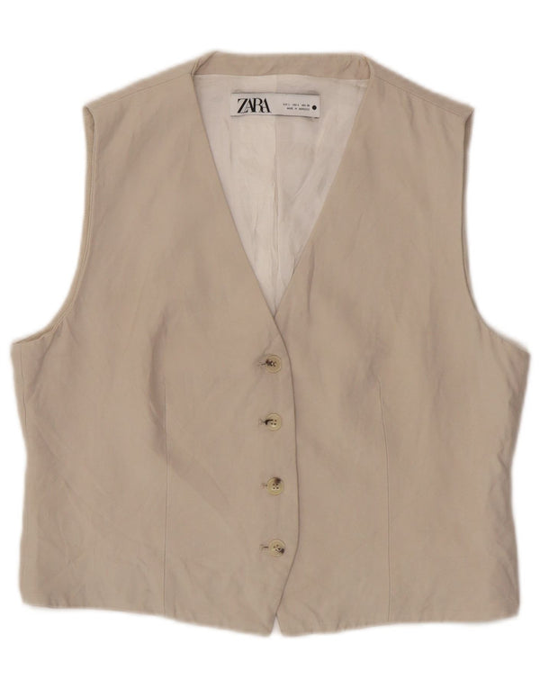 Gilet Zara da donna UK 14 grande beige