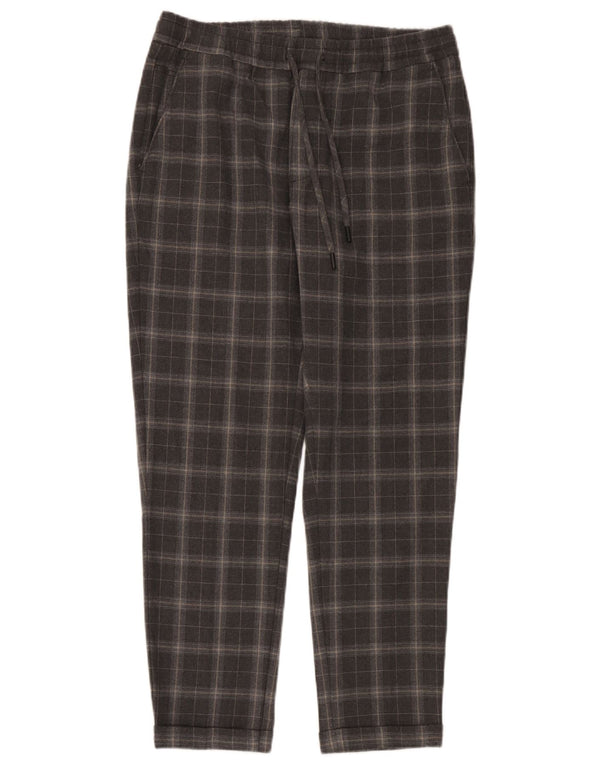 Pantaloni chino affusolati da uomo Zara medi W31 L30 a quadri grigi