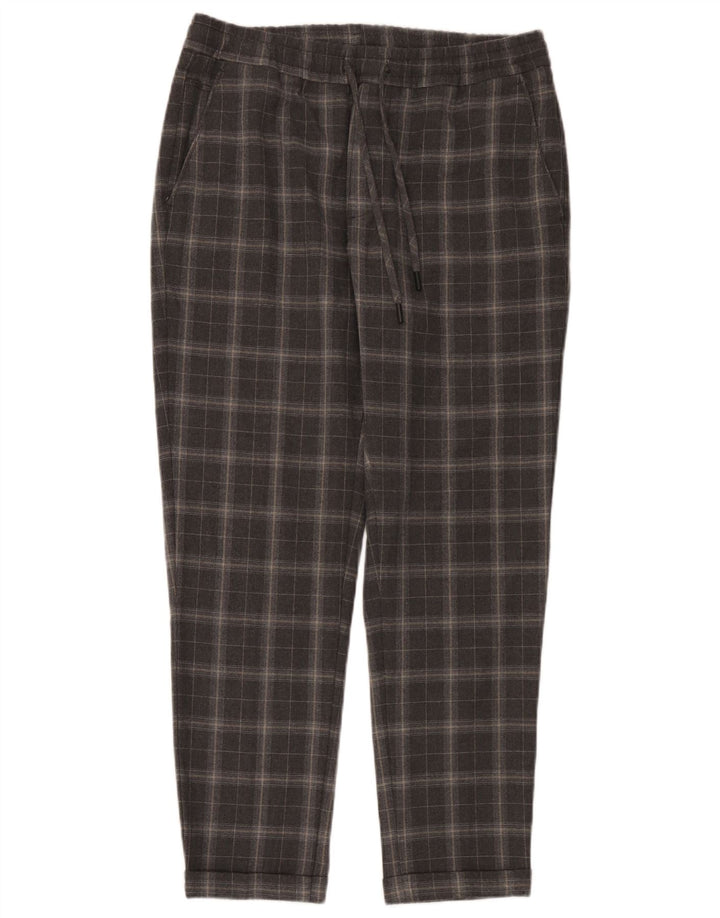 Pantaloni chino affusolati da uomo Zara medi W31 L30 a quadri grigi