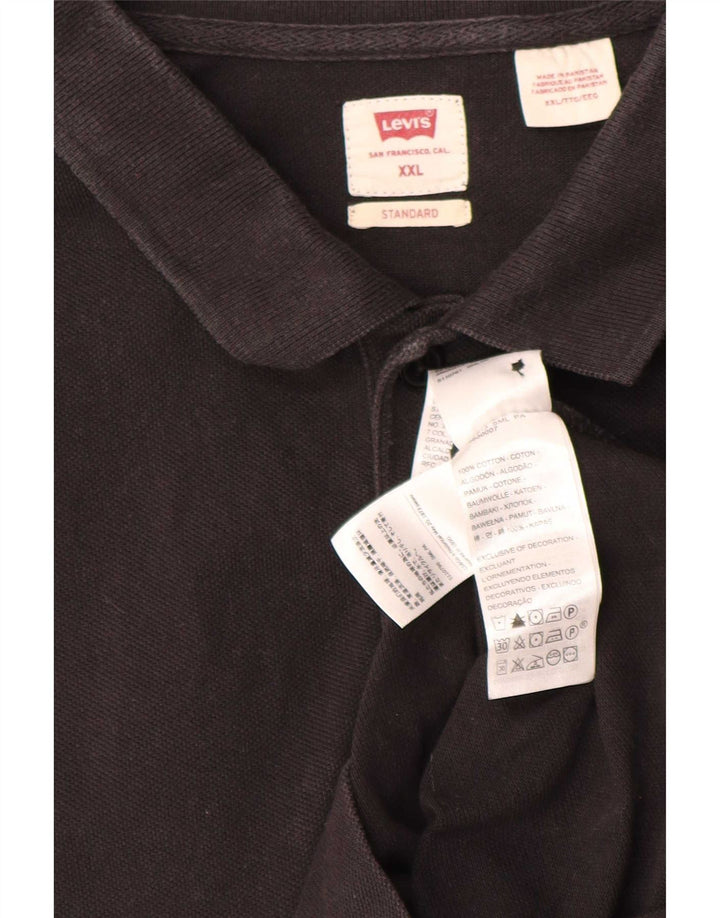 Polo Levi's Standard da uomo 2XL in cotone nero
