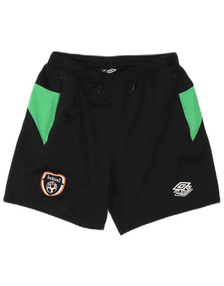 Pantaloncini sportivi Umbro da uomo Irlanda piccoli in poliestere color block nero