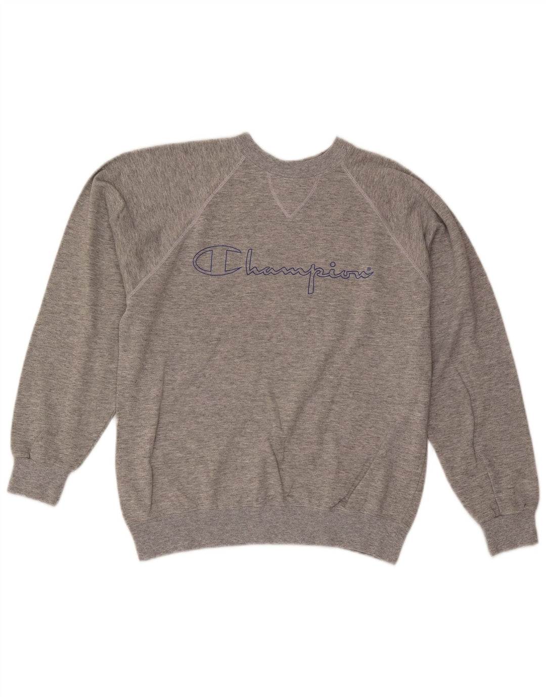 Felpa grafica da uomo Champion, maglione piccolo grigio screziato