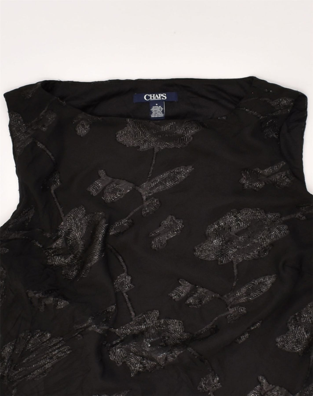 Abito a trapezio da donna CHAPS UK 10 Piccolo poliestere floreale nero