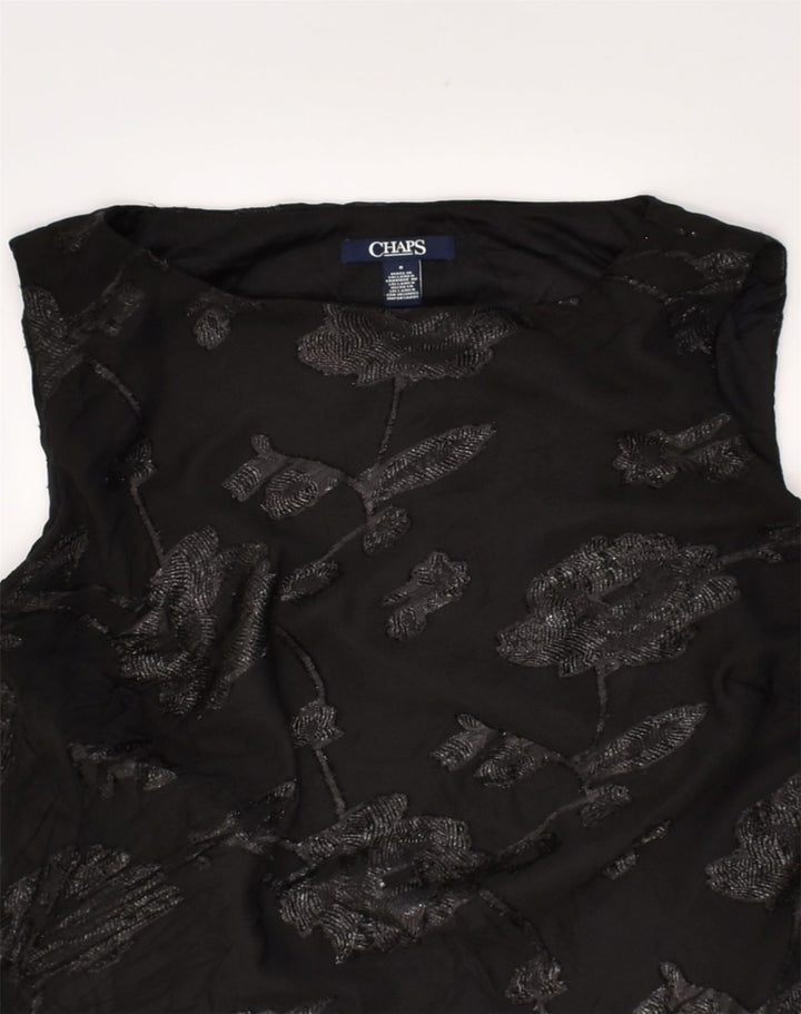 Abito a trapezio da donna CHAPS UK 10 Piccolo poliestere floreale nero