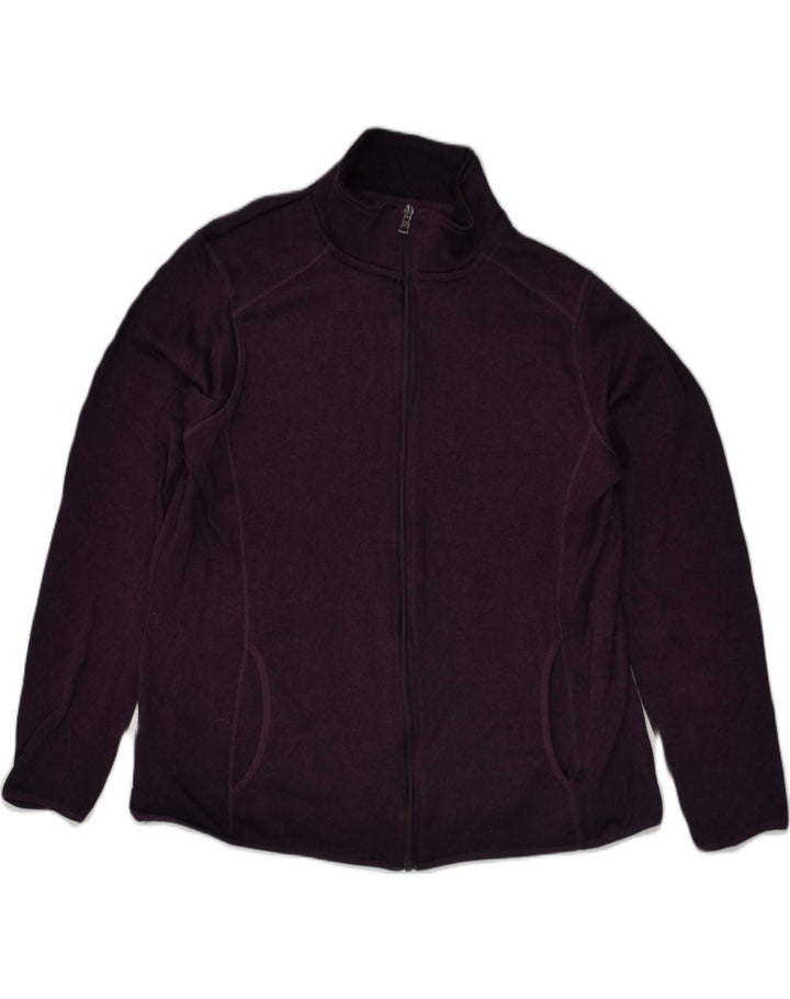 EDDIE BAUER Womens Tracksuit Top Jacket UK 20 2XL Purple Polyester | Vintage Eddie Bauer | Thrift | Second-Hand Eddie Bauer | Used Clothing | Messina Hembry 