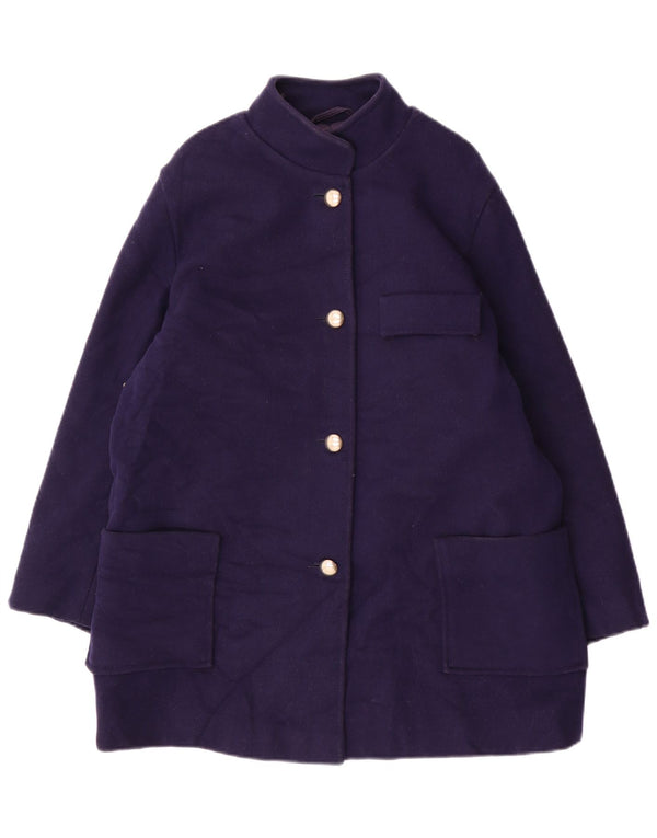 Cappotto vintage da donna UK 14 medio blu navy