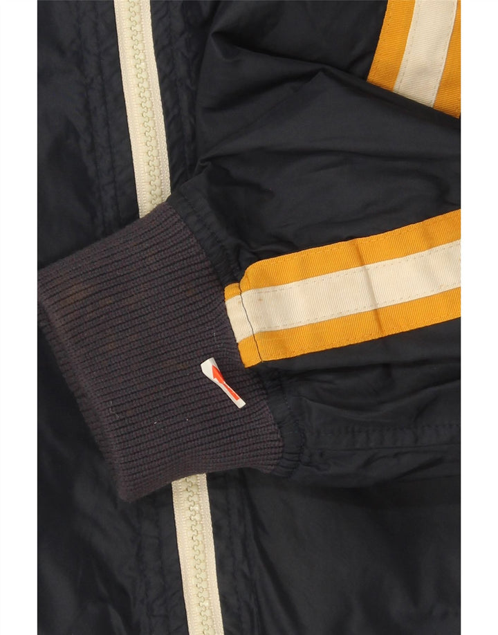 GAS Mens Bomber Jacket UK 38 Medium Navy Blue Colourblock Vintage Gas and Second-Hand Gas from Messina Hembry 